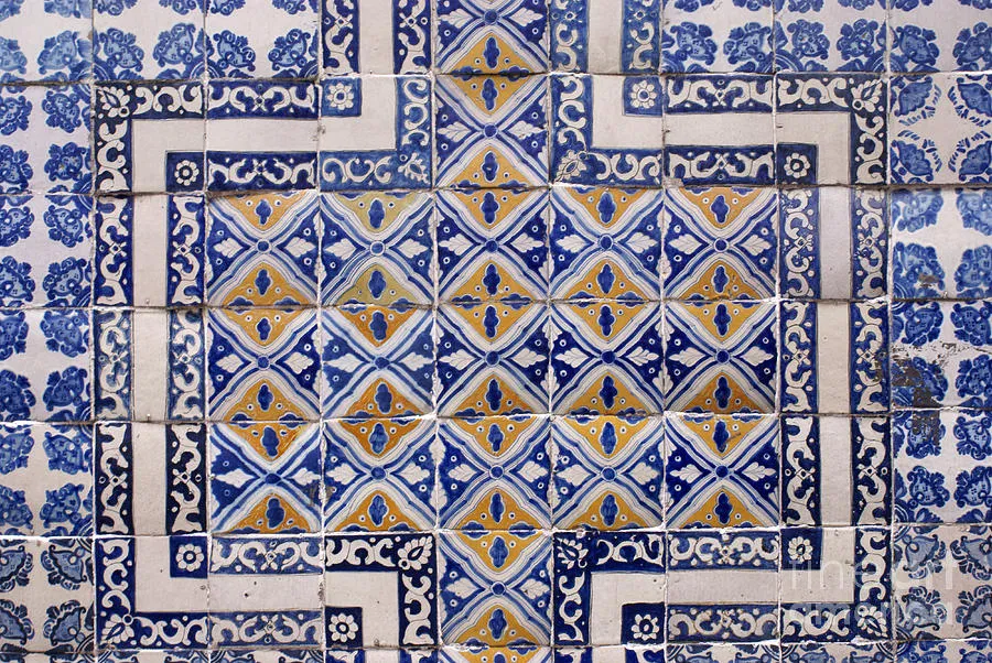 a pattern of hand-laid tiles, not quite straight